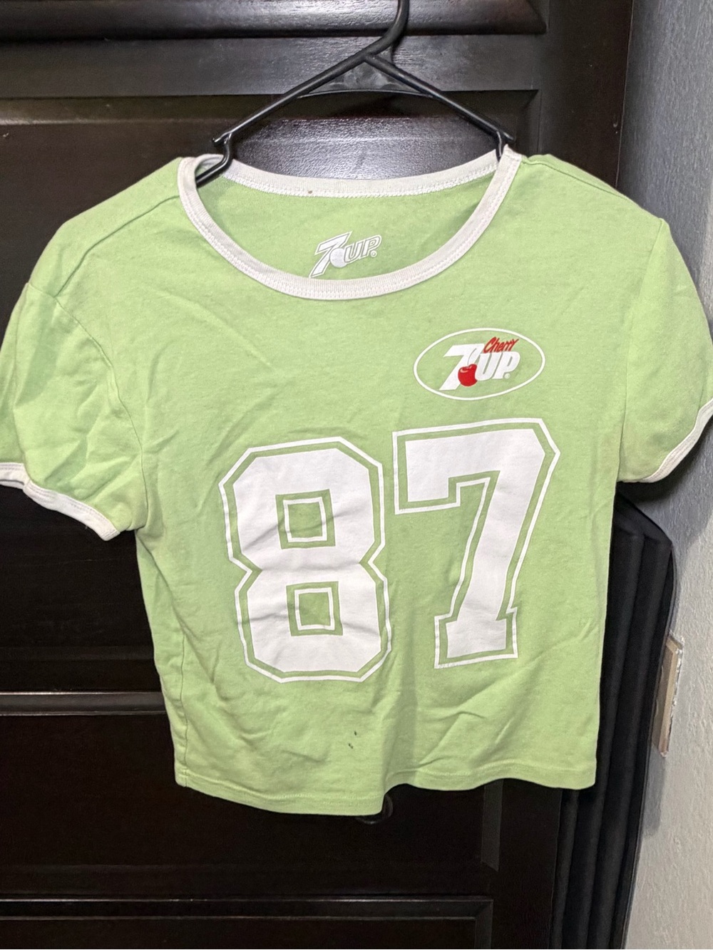 7-up 87 crop tee shirt women’s size m